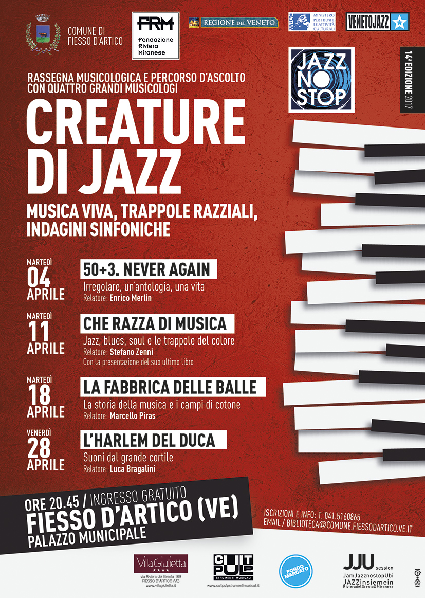 JAZZNOSTOP inizia martedì 4 aprile, iscrizioni entro il 30 marzo 