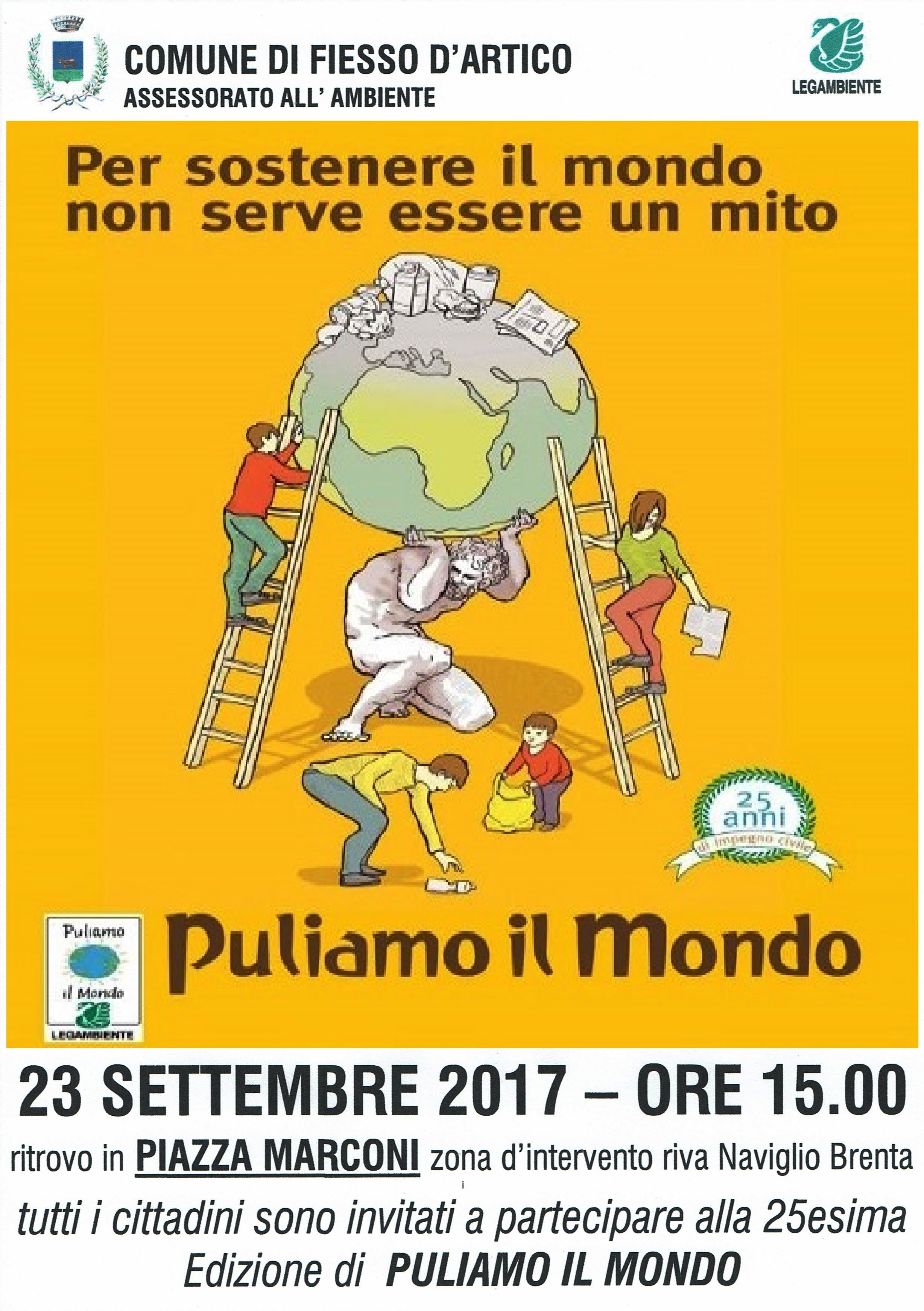 PULIAMO IL MONDO a Fiesso d’Artico, l’Assessorato all’Ambiente lo organizza con i più piccoli