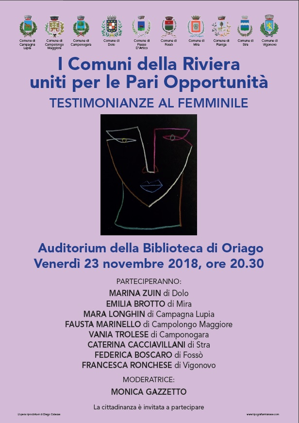 I Comuni della Riviera uniti per le Pari Opportunità