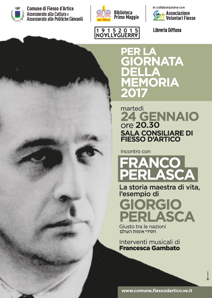Giornata della Memoria: incontro con Franco Perlasca, figlio di Giorgio Perlasca