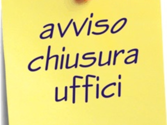 Chiusura Uffici Comunali nel giorno 27 dicembre 2019