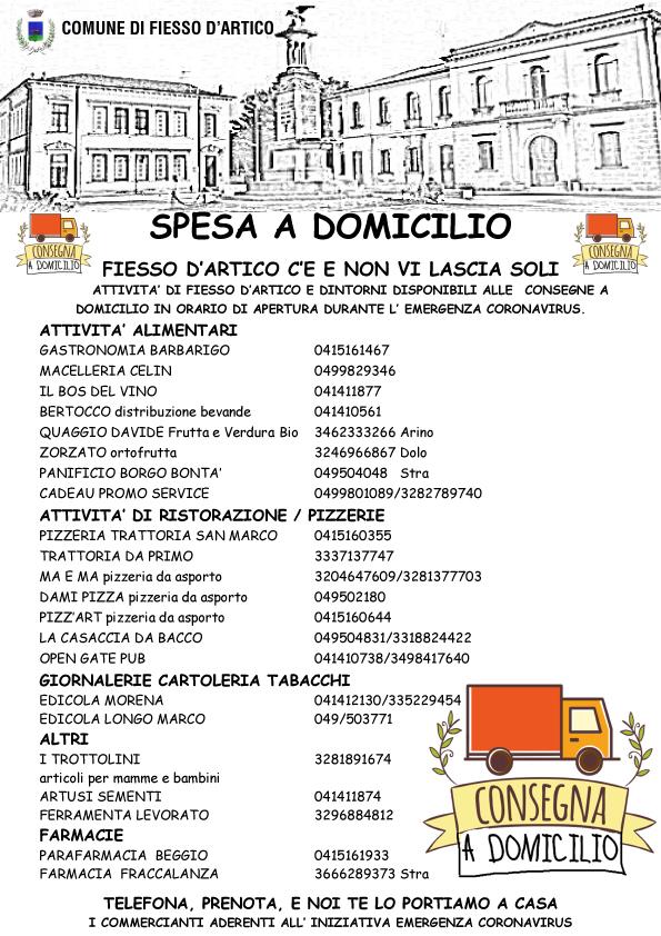 Spesa a domicilio aggiornato al 29.04.2020