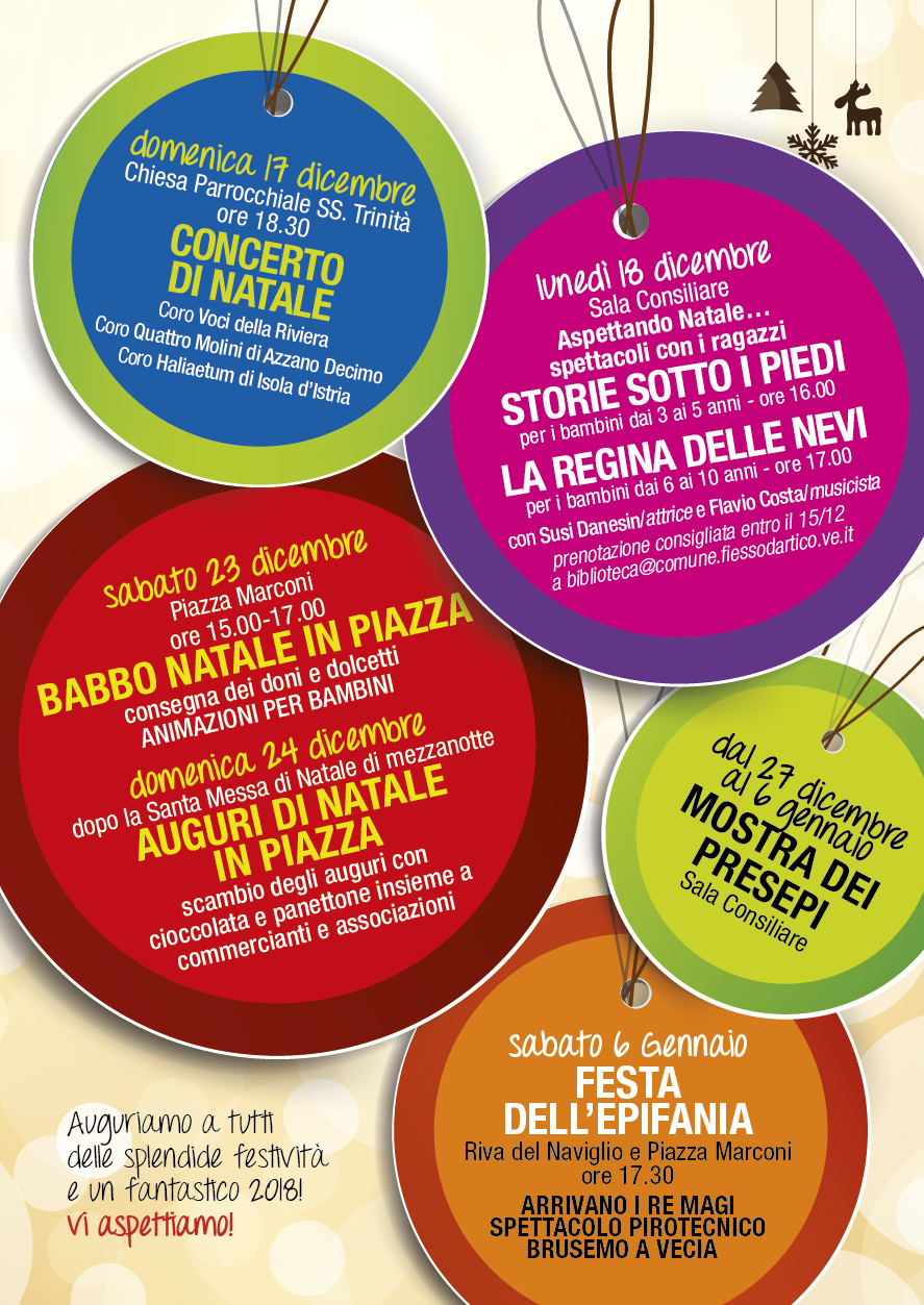 LE BUONE FESTE DI FIESSO D’ARTICO: tante iniziative natalizie fino all’Epifania