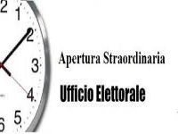 Orari di apertura dell'Ufficio Elettorale in occasione delle Elezioni Europee  del 26 maggio  2019 